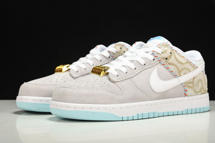 nike dunk low se barber shop grey dh7614-500