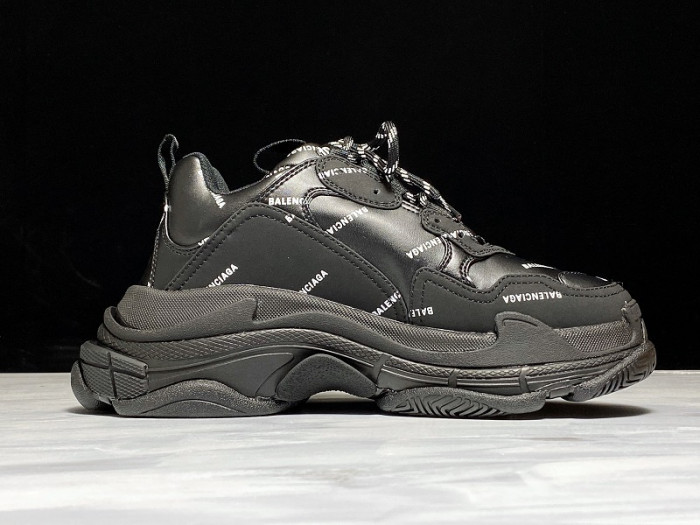 bl triple s trainers black letters h903p8084